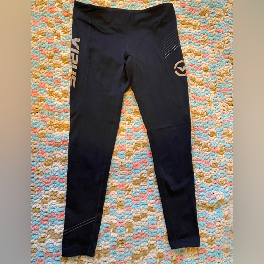 VIRUS Bioceramic Series Black Performance Compression Leggings Size Medium